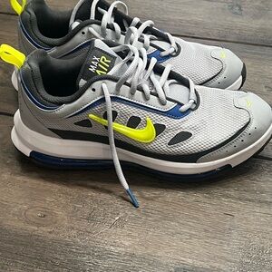 Nike Kids Sneakers Gray with Yellow and Blue Accents